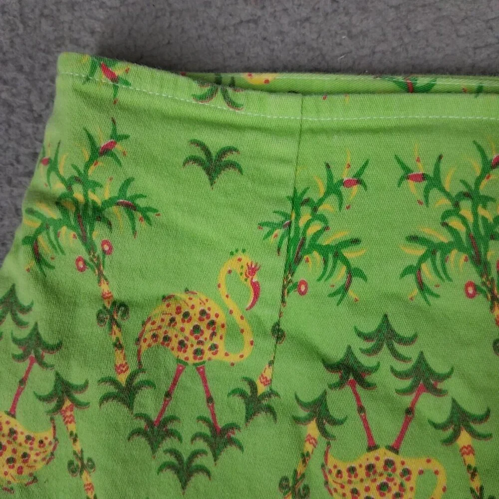 Vintage Govango Skirt Women's 8 Mini Pencil Straight Bird Tropical Stretch